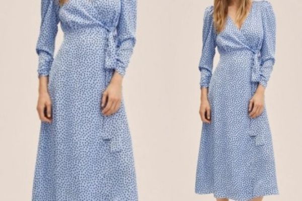 Mango lanza con éxito el vestido cruzado más bonito