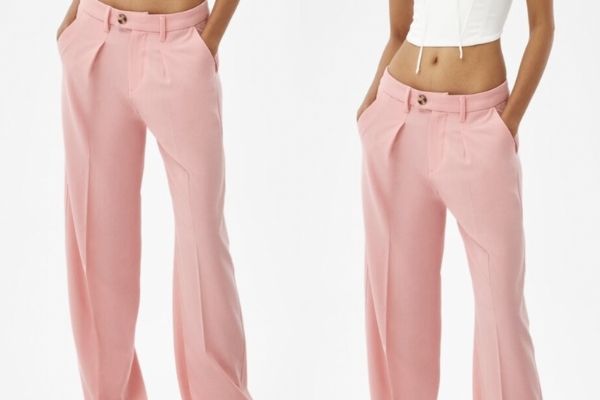 Bershka tiene los pantalones rosa straight que te los pondrás tanto si tienes 20 años como 50