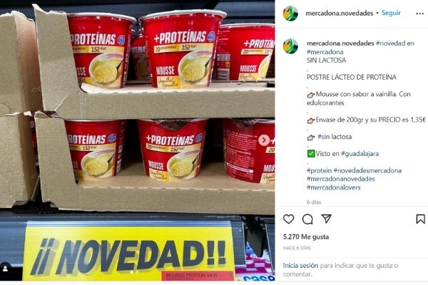 Mercadona lanza un nuevo postre  rico en proteínas y sin apenas calorías