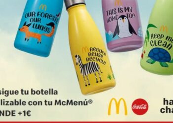 Consigue una botella reutilizable con tu Menú McDonald’s