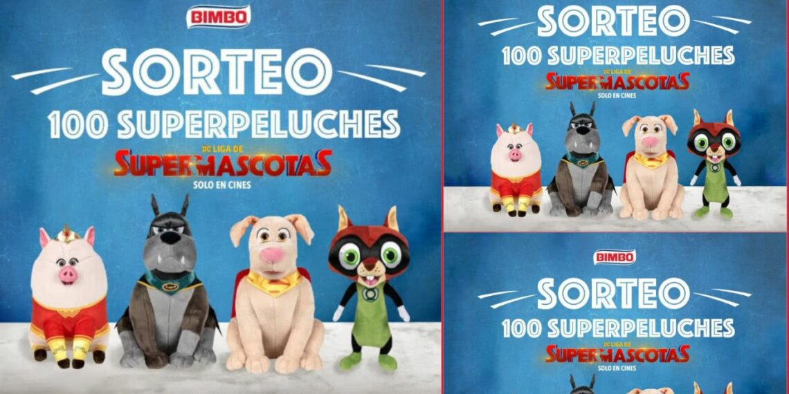Bimbo regala 100 superpeluches DC LIGA de Mascotas