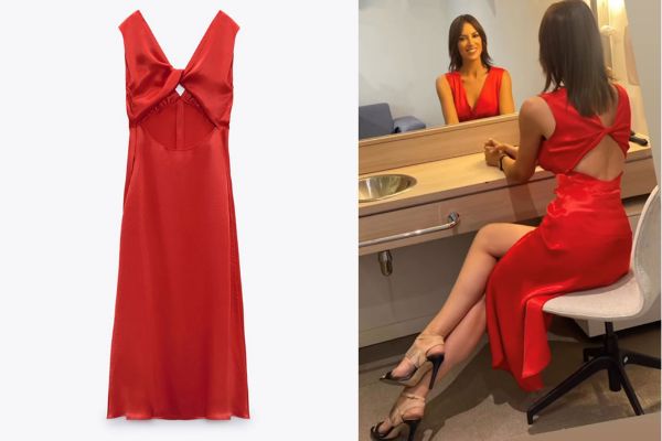 Puro espectáculo es el vestido rojo de Zara que luce Patricia Pardo ahora  rebajado más del 70 %