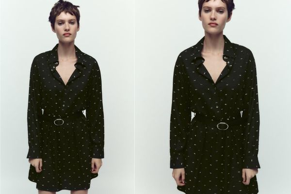 Te va a encantar este minimalista vestido camisero corto de Zara