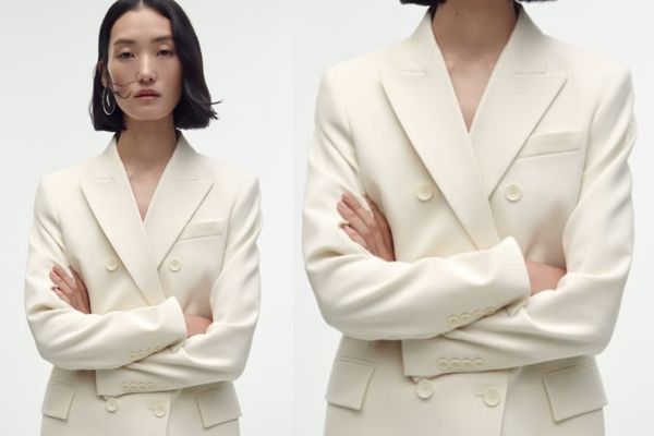 Zara ofrece el traje de chaqueta blanco para mujer más selecto