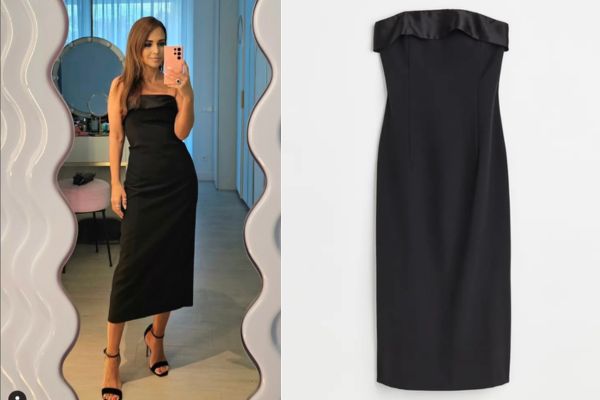 Paula Echevarría agota el vestido negro más elegante de H&M