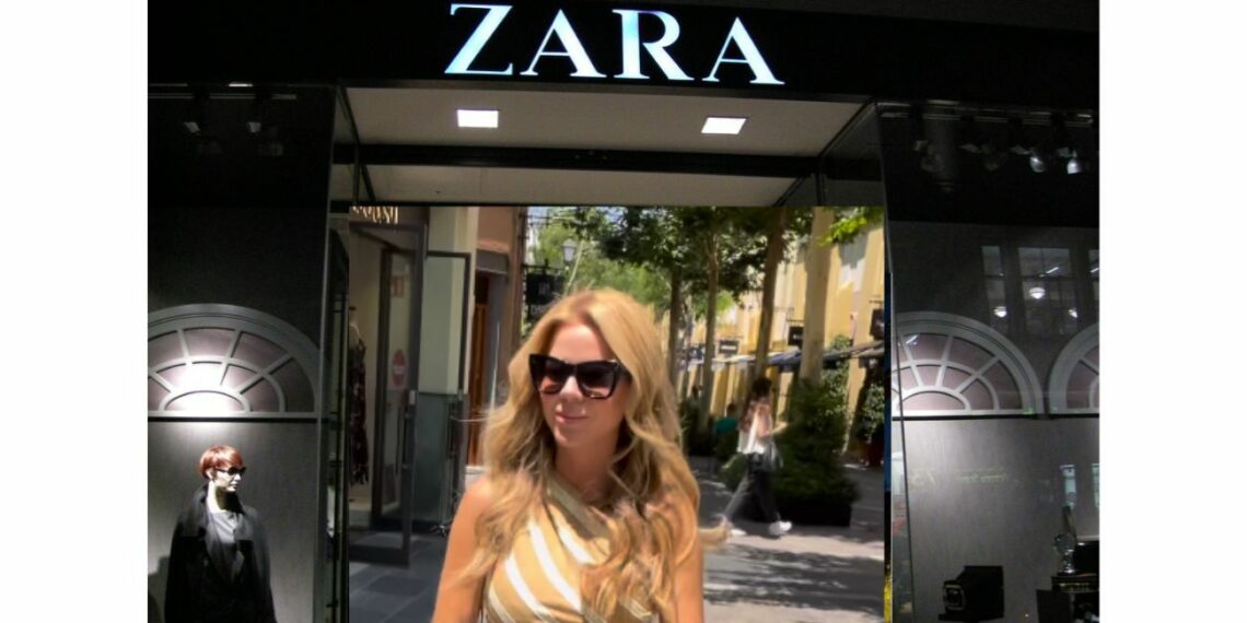 Amelia Bono acierta con un conjunto  lleno de estilo de Zara rebajado
