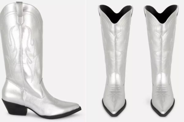 Paula Echevarría deslumbra con botas cowboy plateadas de Primark