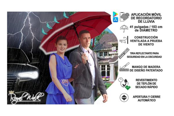 El paraguas Royal Walk elegancia durabilidad y seguridad en días de lluvia
