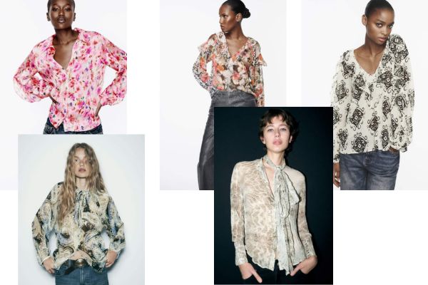 Las blusas primaverales estampadas de Zara por menos de 10 Euros