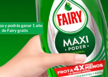  Próxima a Ti sortea 5 premios de 1 año de Fairy Maxi Poder gratis