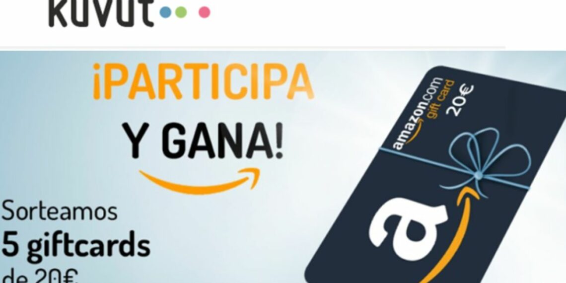 Sorteo de 5 tarjetas de 20€ de Amazon con Kuvut