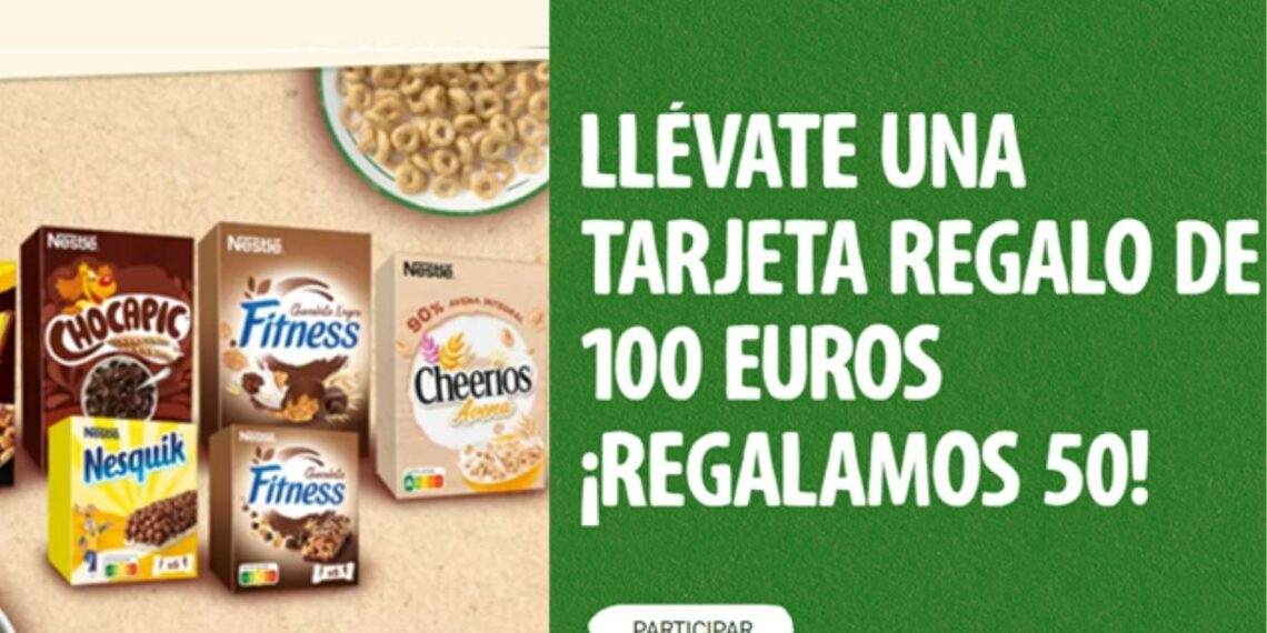 Sorteo de Nestlé con el que puedes ganar una tarjeta regalo de 100€