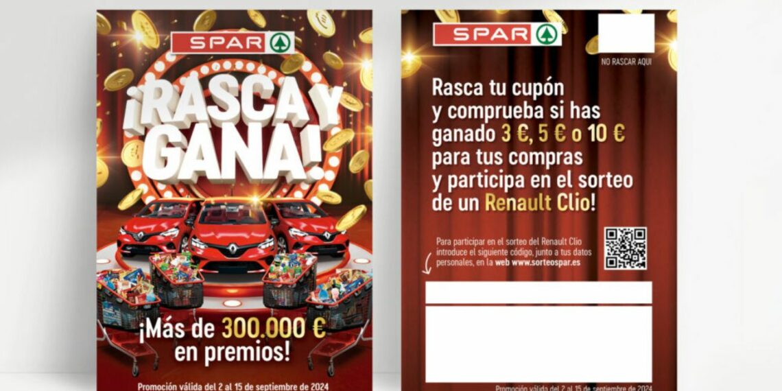 Regresa el Sorteo Rasca y Gana de Spar: ¡300.000€ en Premios y 3 Renault Clio!