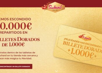 Sorteo Suchard 50 premios de 1000 euros