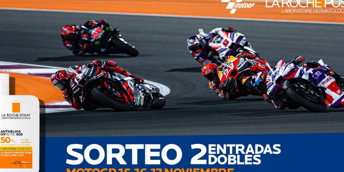 ¿Quieres asistir al Campeonato de MotoGP en Valencia? Participa en el sorteo de La Roche-Posay y gana entradas dobles para el evento del 15 al 17 de noviembre de 2024.