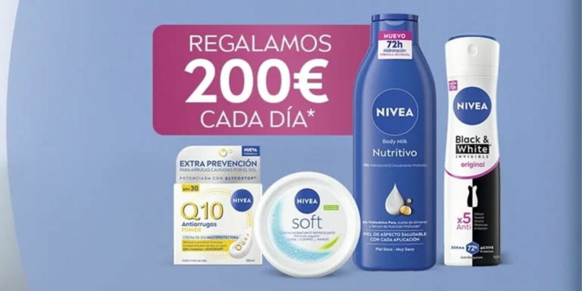 Sorteo Nivea España participa y gana 200 € diarios con tus compras
