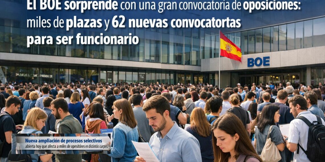 El BOE publica miles de plazas en 62 oposiciones