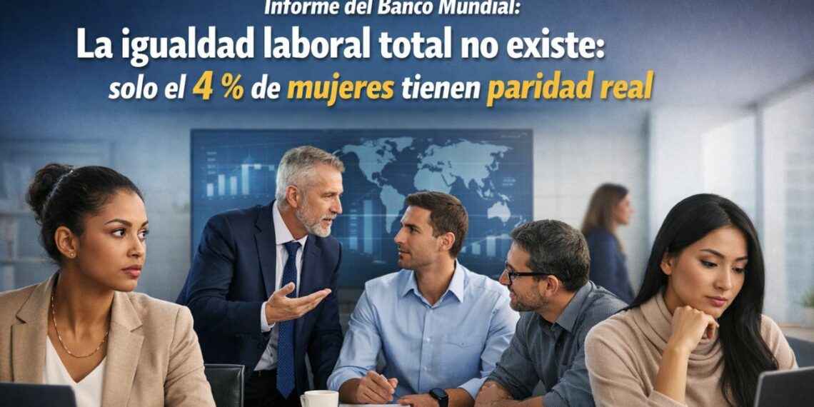 El Banco Mundial constata que la igualdad laboral plena es residual: solo el 4 % de las mujeres alcanza paridad real