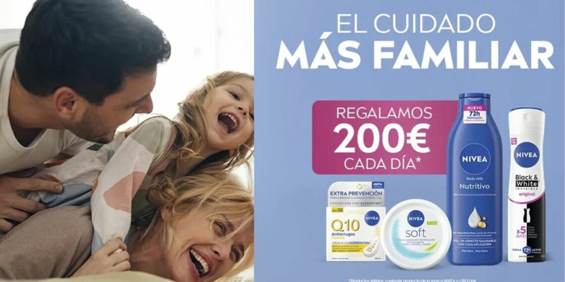 Sorteo diario Nivea de 200 euros para premiar la fidelidad de sus clientes