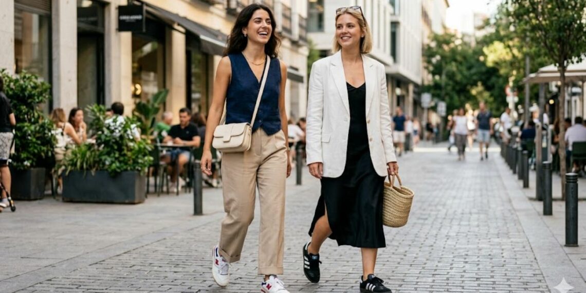 Los mejores looks para lucir zapatillas retro en julio con estilo sofisticado