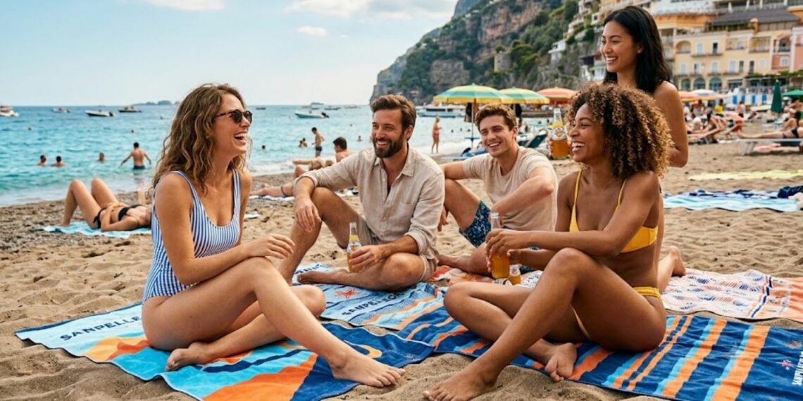 Consigue una toalla gratis de Sanpellegrino