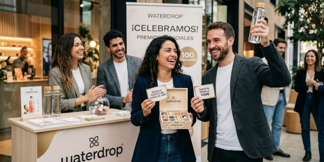 Sorteo Waterdrop 100 premios con cápsulas para un año y tarjetas de 100 euros