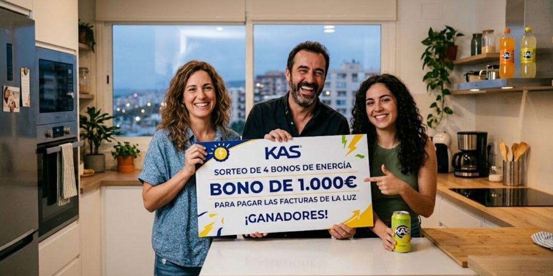 Kas sortea 4 bonos de energía de 1.000 euros para pagar las facturas de la luz