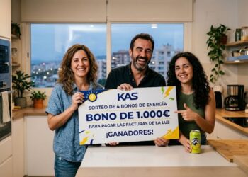 Kas sortea 4 bonos de energía de 1.000 euros para pagar las facturas de la luz