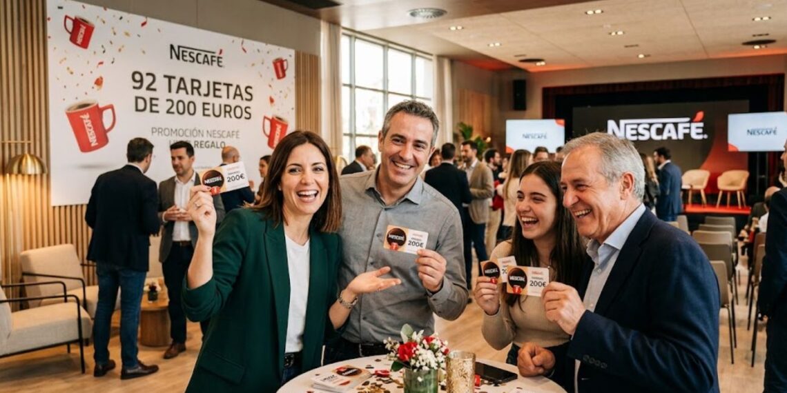 Nescafé regala 92 tarjetas de 200 euros